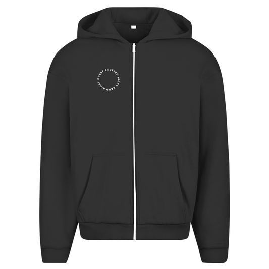 Every fuckin night – Hoodie zippé oversize
