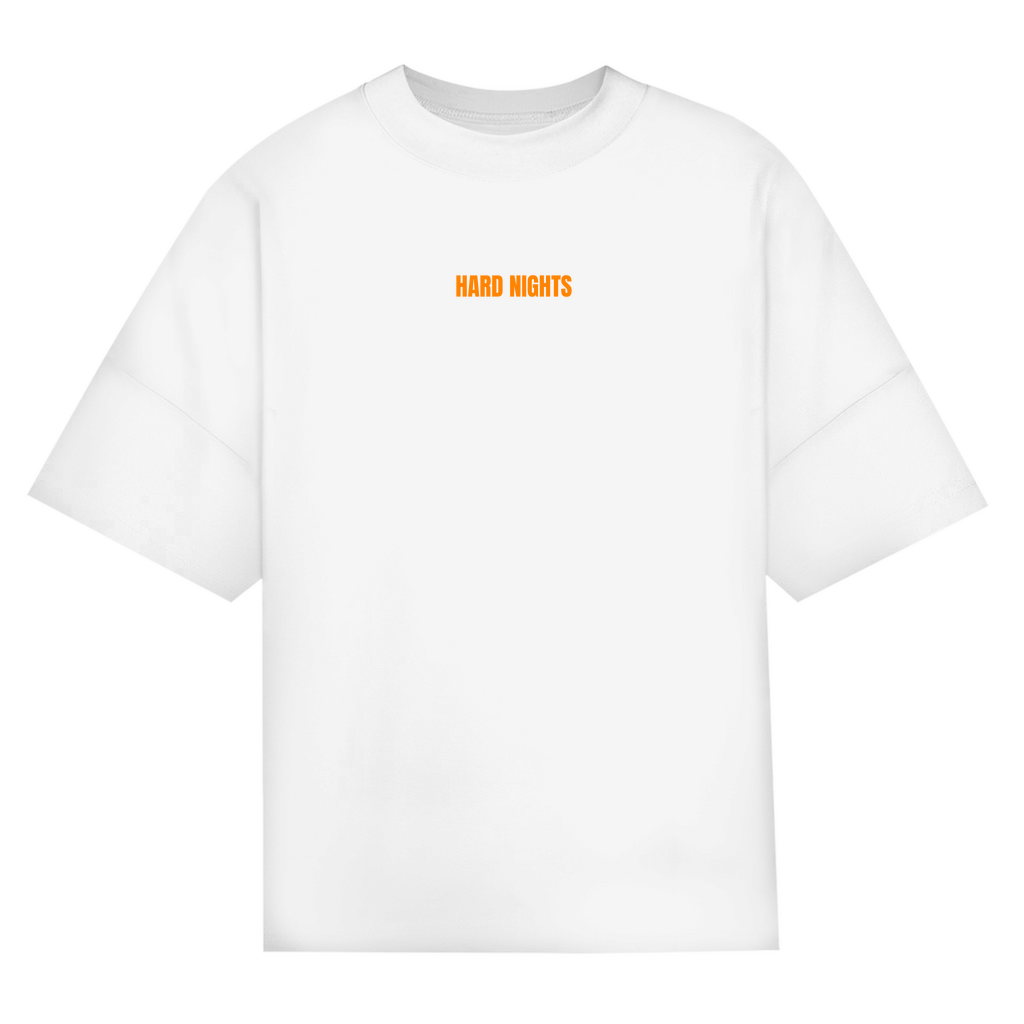 Rave or Die Oversized Shirt aus Bio-Baumwolle | White