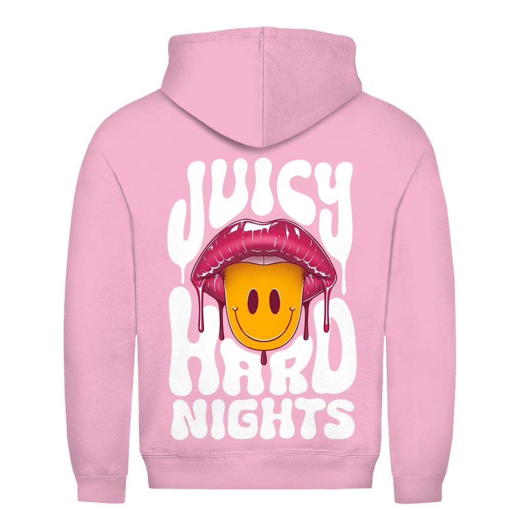 Techno Hoodie aus Baumwolle für Rave und Streetwear | Baby Pink
