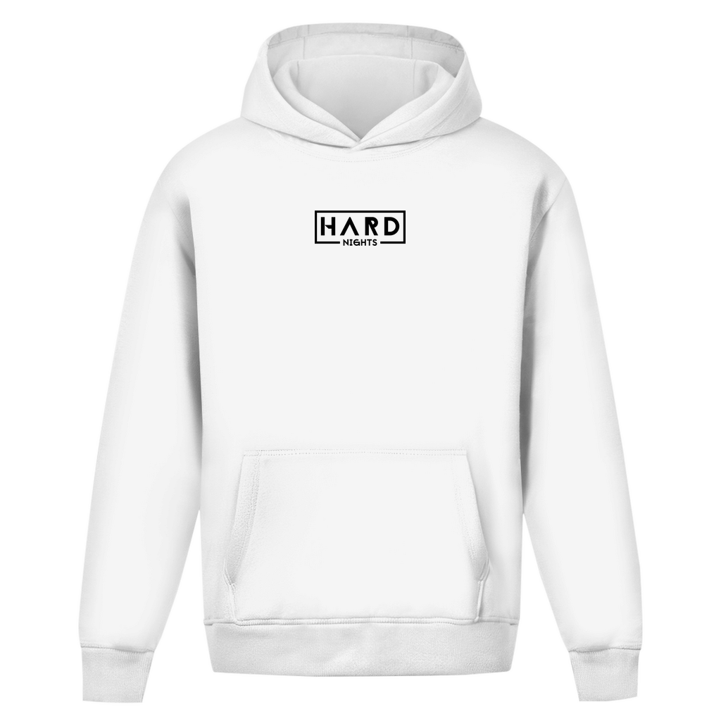 Techno Oversized Hoodie und Rave Kapuzenpullover | Arctic White