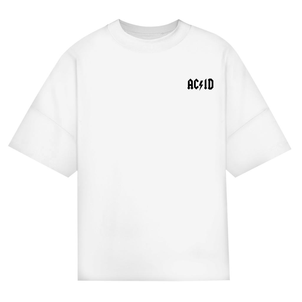 Techno Oversized Shirt – Bio-Baumwolle für den Rave Look | White