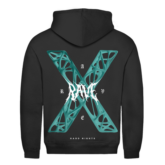 Rave X basic hoodie van katoen voor techno en raves