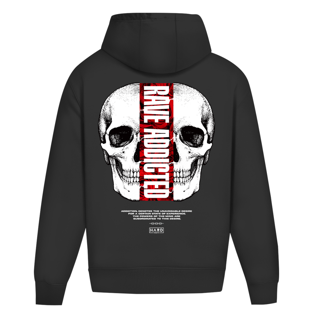 Techno Hoodie Unisex Oversized Kapuzenpullover aus Baumwolle