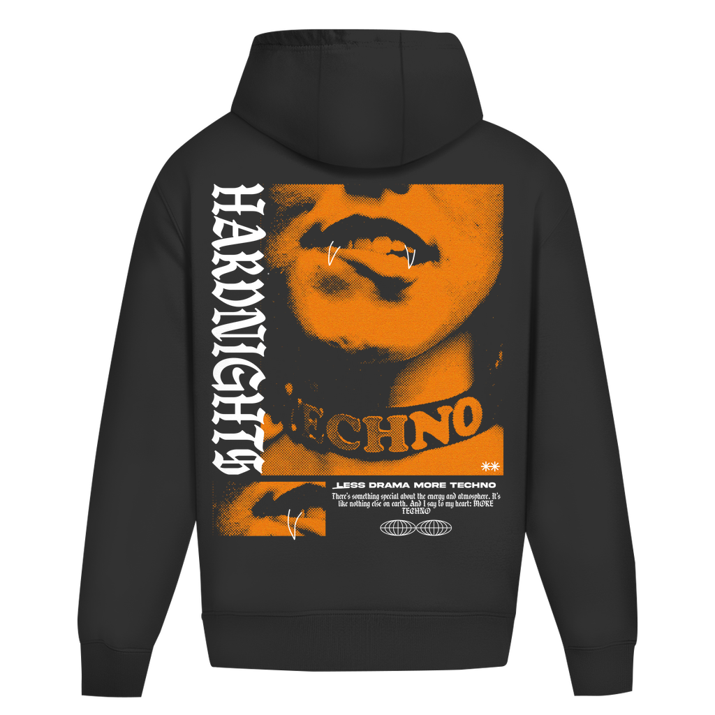 Oversized Hoodie aus 100% Baumwolle für Techno Hoodie