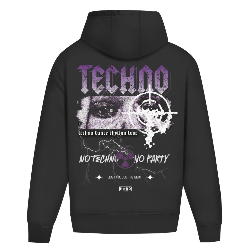 Amor tecno (sudadera con capucha de gran tamaño)