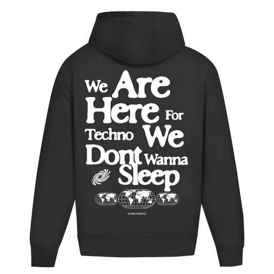 We are here for techno – Felpa oversize