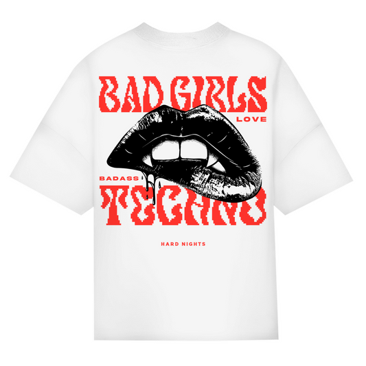 Maglietta oversize, per la techno | Bianco
