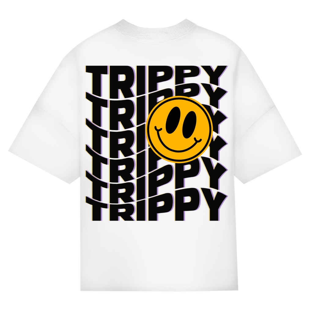 Trippy Oversized Shirt aus 100% Bio-Baumwolle | White