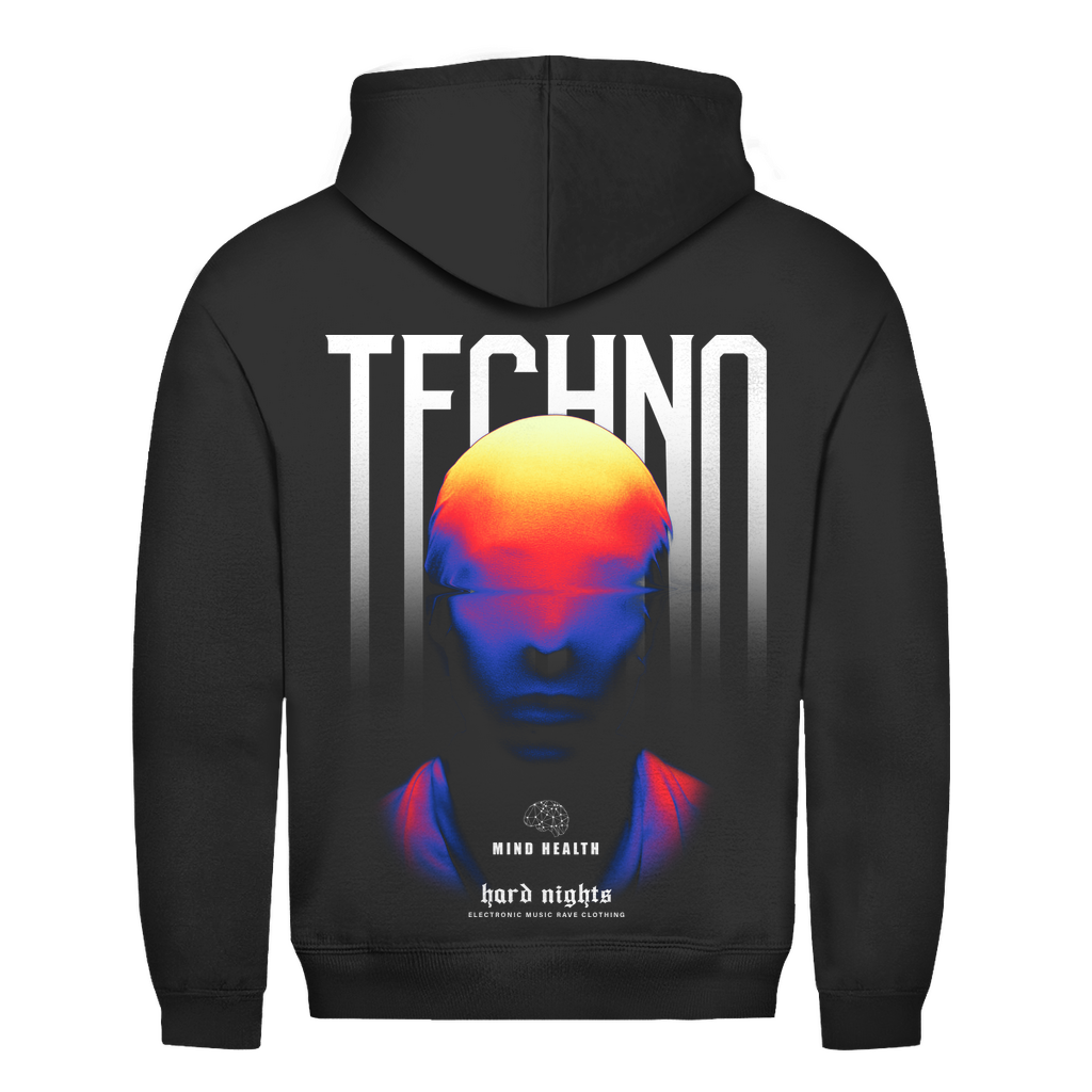 Techno Mind Basic Hoodie aus 100% Baumwolle