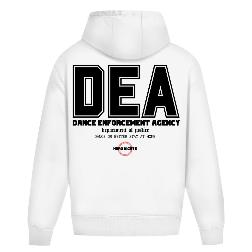Techno Oversized Hoodie aus Baumwolle für Techno und Rave | Arctic White
