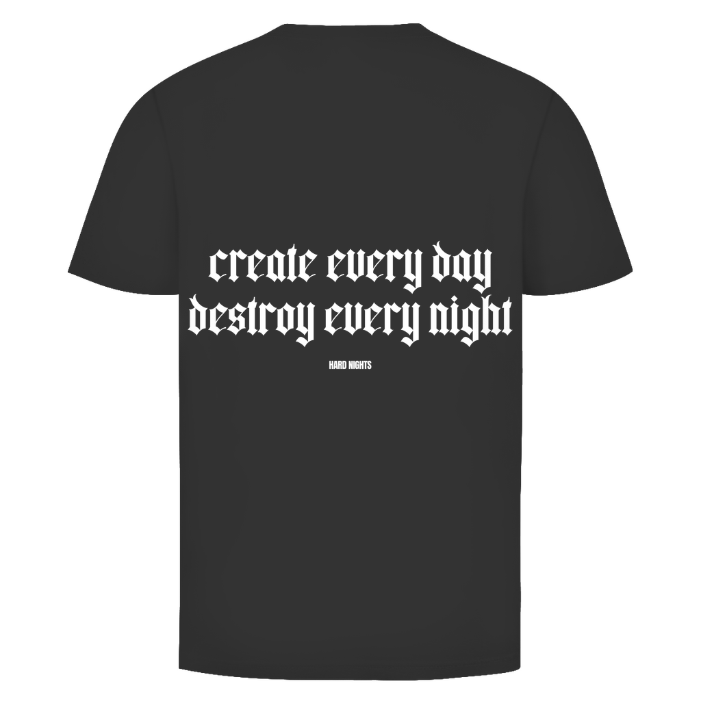 Techno Basic Shirt aus Bio-Baumwolle für Rave-Fans | Black 
