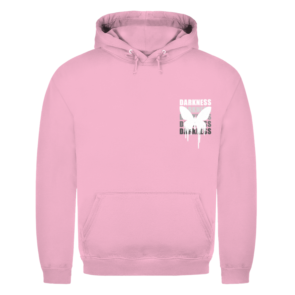 Darkness Butterfly Basic Hoodie, Unisex Baumwoll Hoodie | Baby Pink

