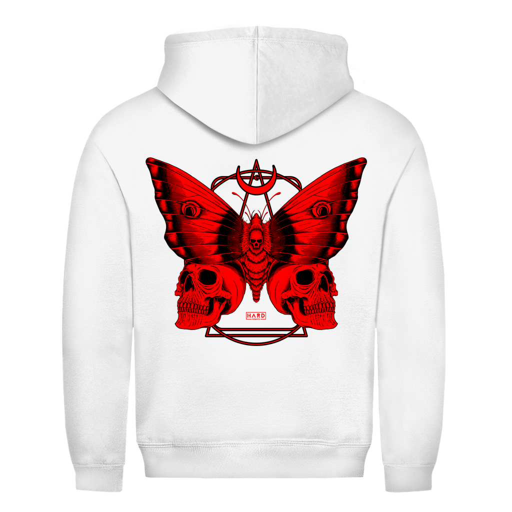 Techno Hoodie und Rave Kapuzenpullover aus Baumwolle | Arctic White