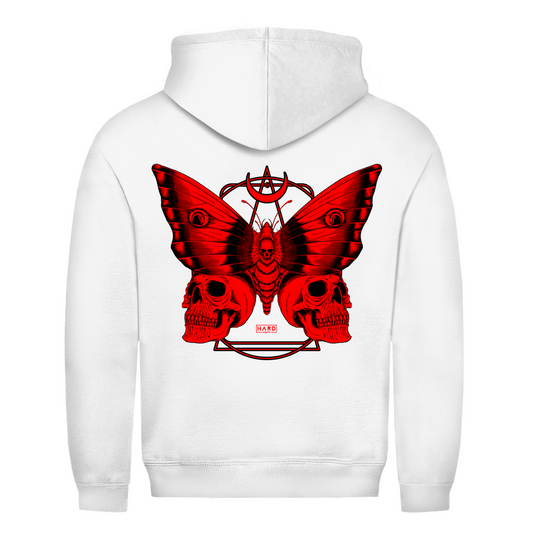 Sudadera con capucha, de algodón, para techno y raves | Blanco ártico