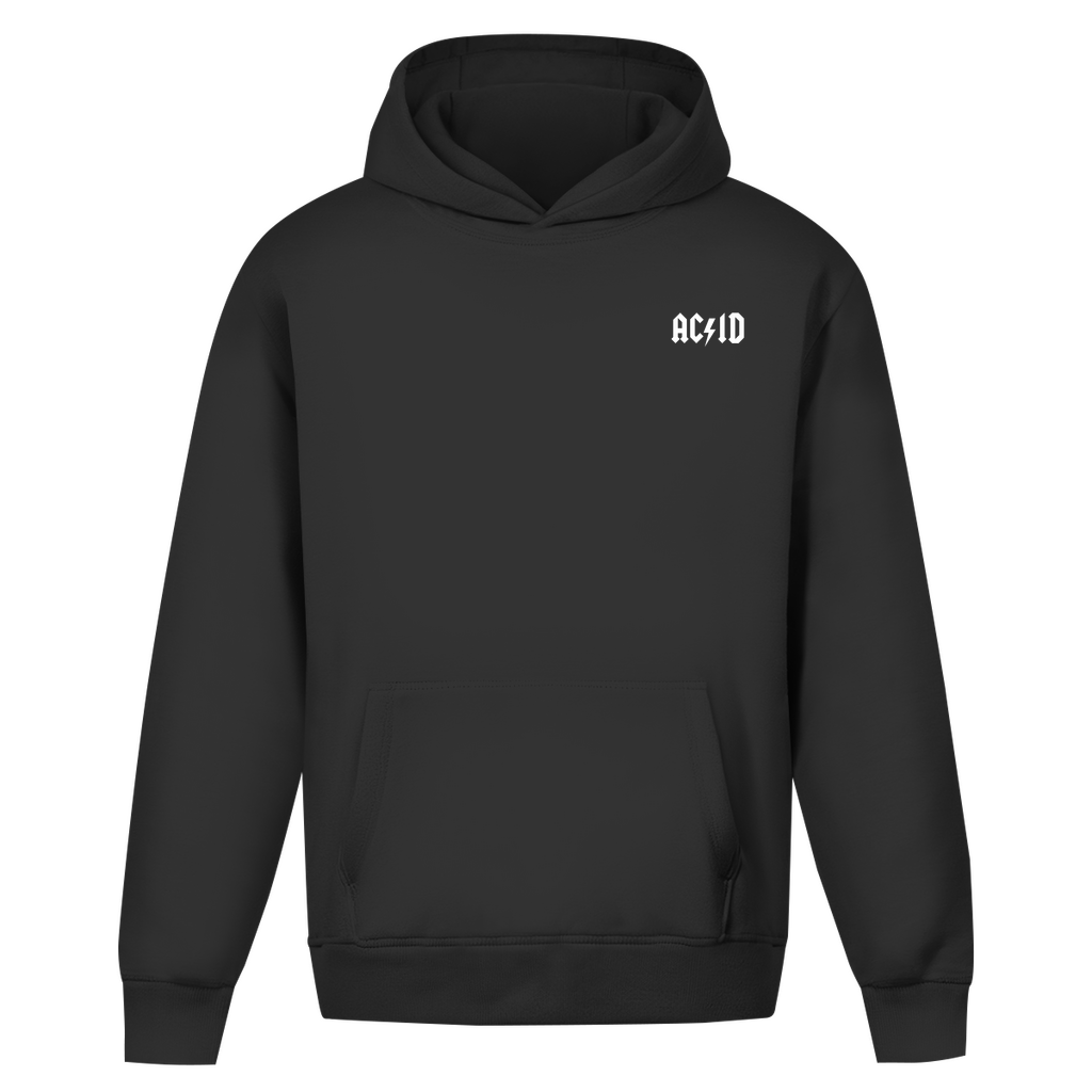 Techno Oversized Hoodie für Unisex – Rave Hoodie Damen | Deep Black
