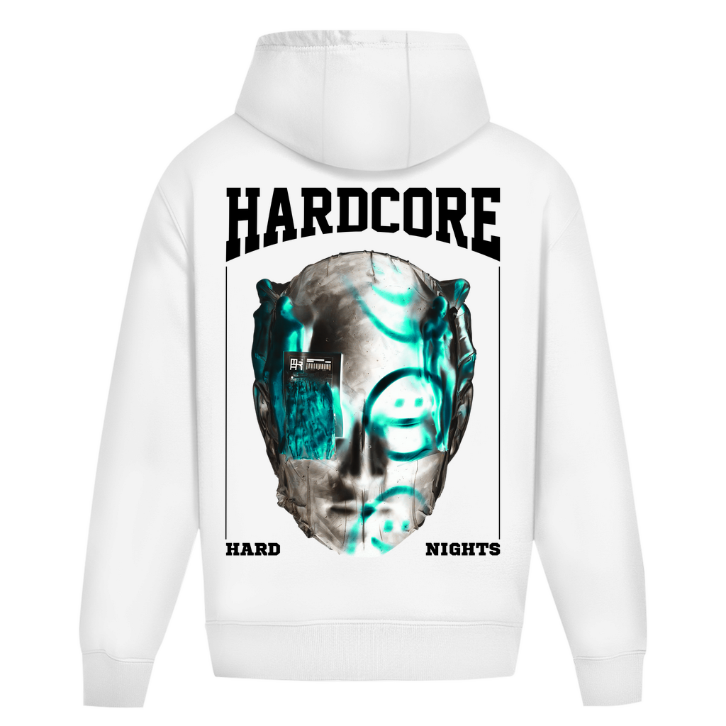 Unisex Techno Hoodie für Rave und Streetwear Looks | Arctic White