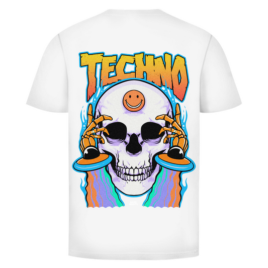 Trippy Techno Skull – Basic Shirt