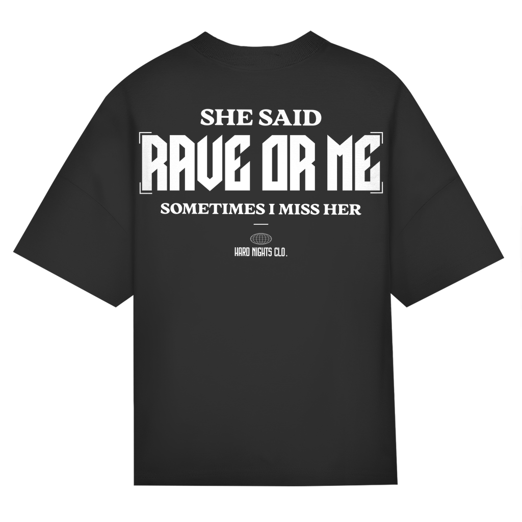 She Said oversized T-shirt | Zwart
