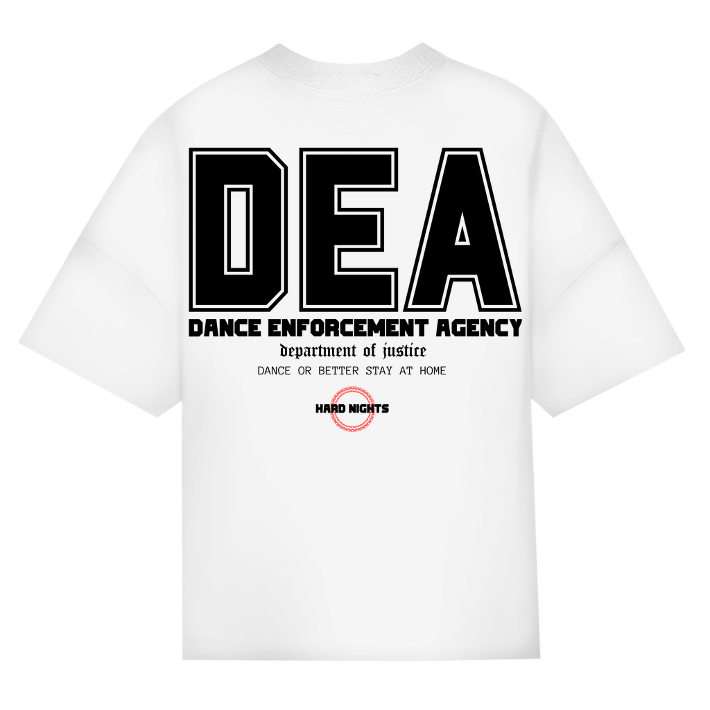 Techno Oversized Shirt und Rave Shirt Unisex aus Baumwolle | White