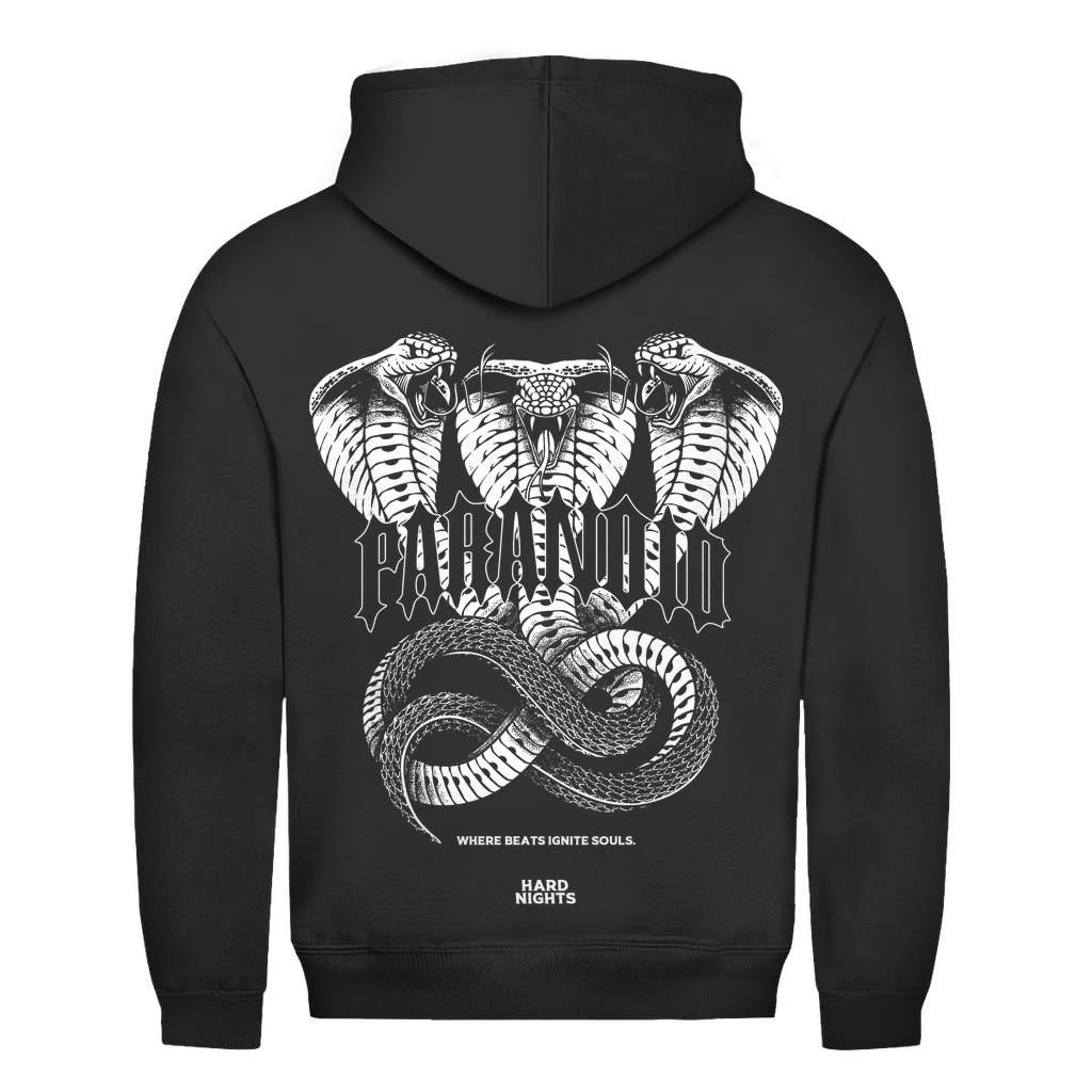 Techno Hoodie aus 100% Baumwolle für Unisex | Jet Black
