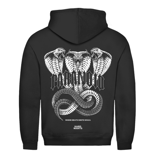 Felpa con cappuccio, unisex, per la techno | Nero intenso