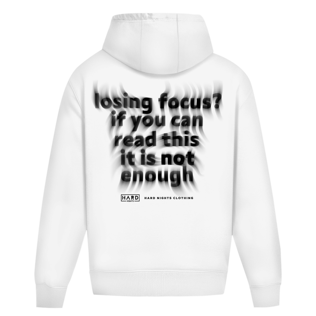 Unisex Oversized Hoodie aus 100% Baumwolle für Techno | Arctic White
