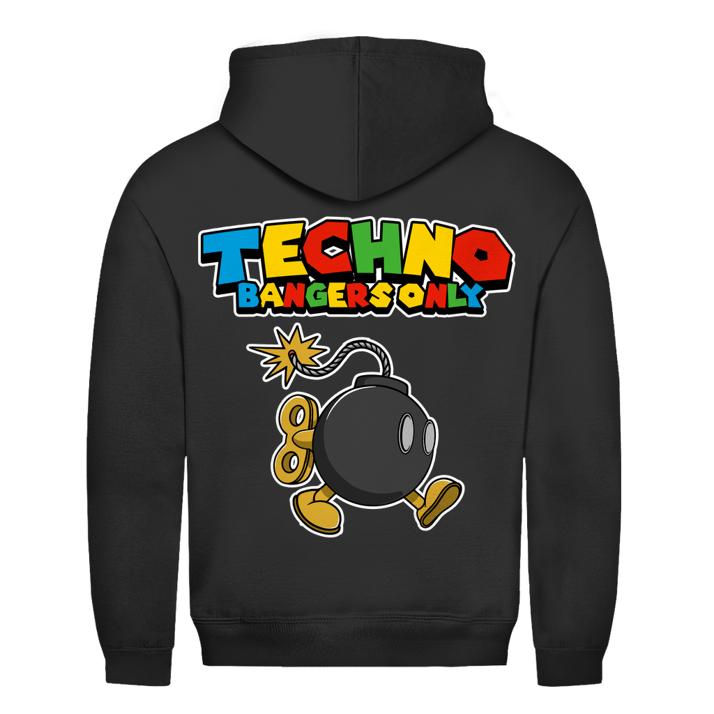 Basic Hoodie für Techno und Rave | Jet Black