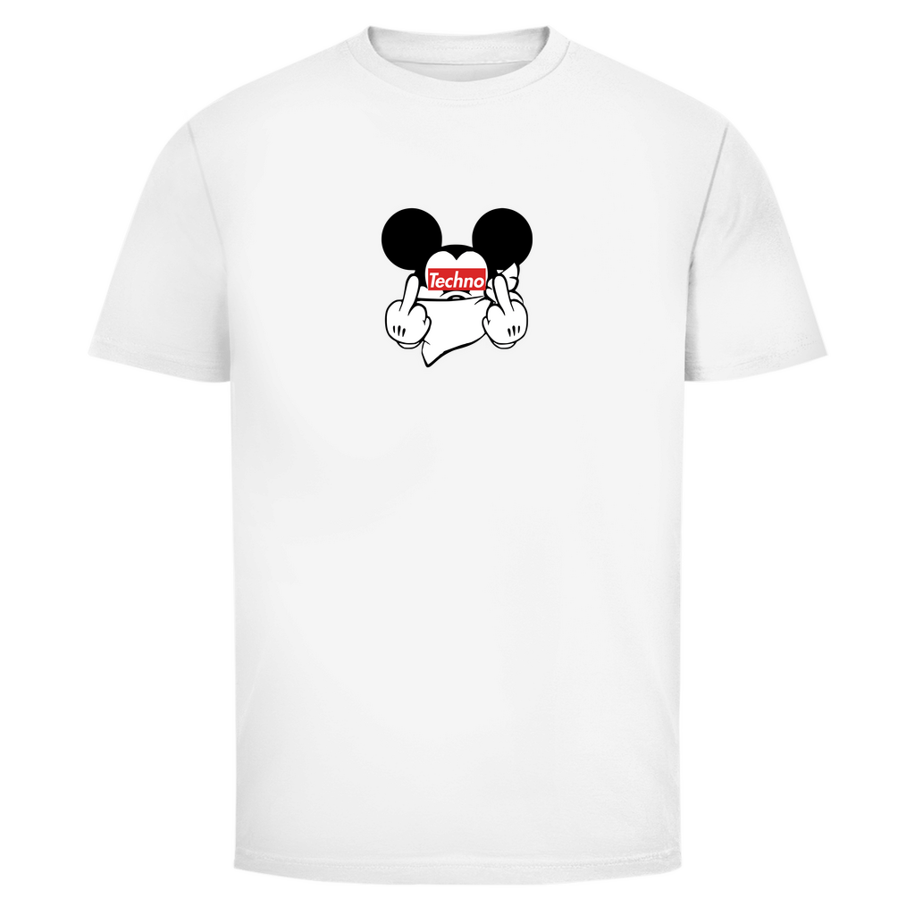 Techno Mouse Basic Shirt aus Bio-Baumwolle | White
