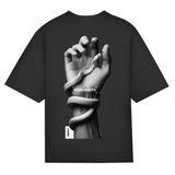 Snake Hand Oversized Shirt aus Bio-Baumwolle für Rave | Black
