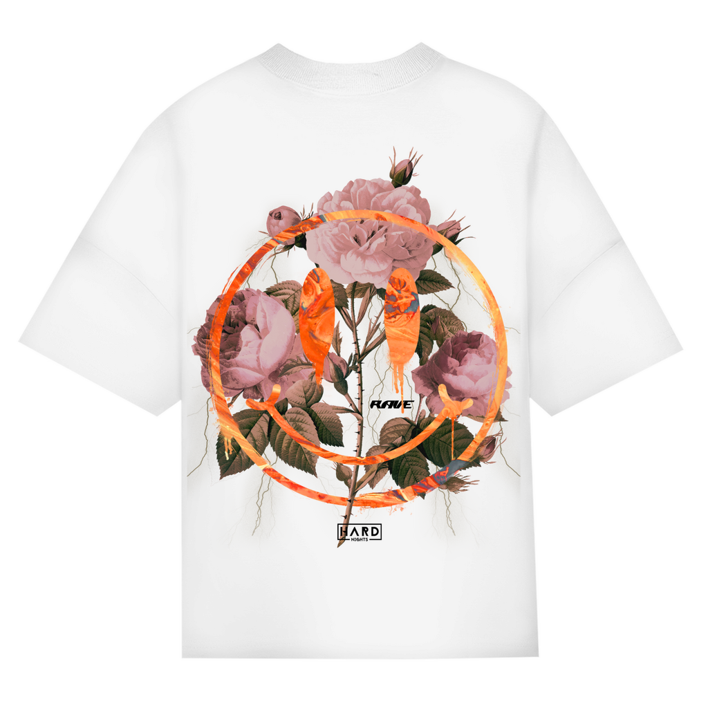 Smiley Oversized Shirt aus Bio-Baumwolle für Techno und Rave | White