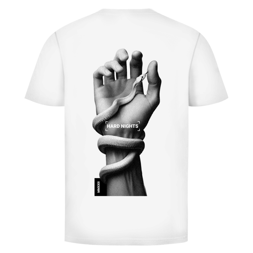 Snake Hand Basic Shirt aus Bio-Baumwolle für Rave-Looks | White