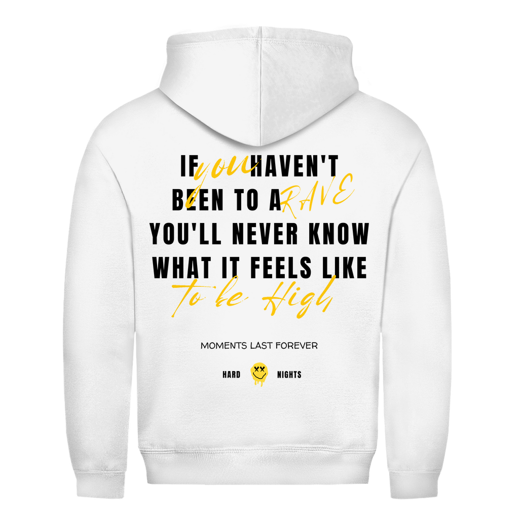 Techno Hoodie und Rave Hoodie aus 100% Baumwolle | Arctic White