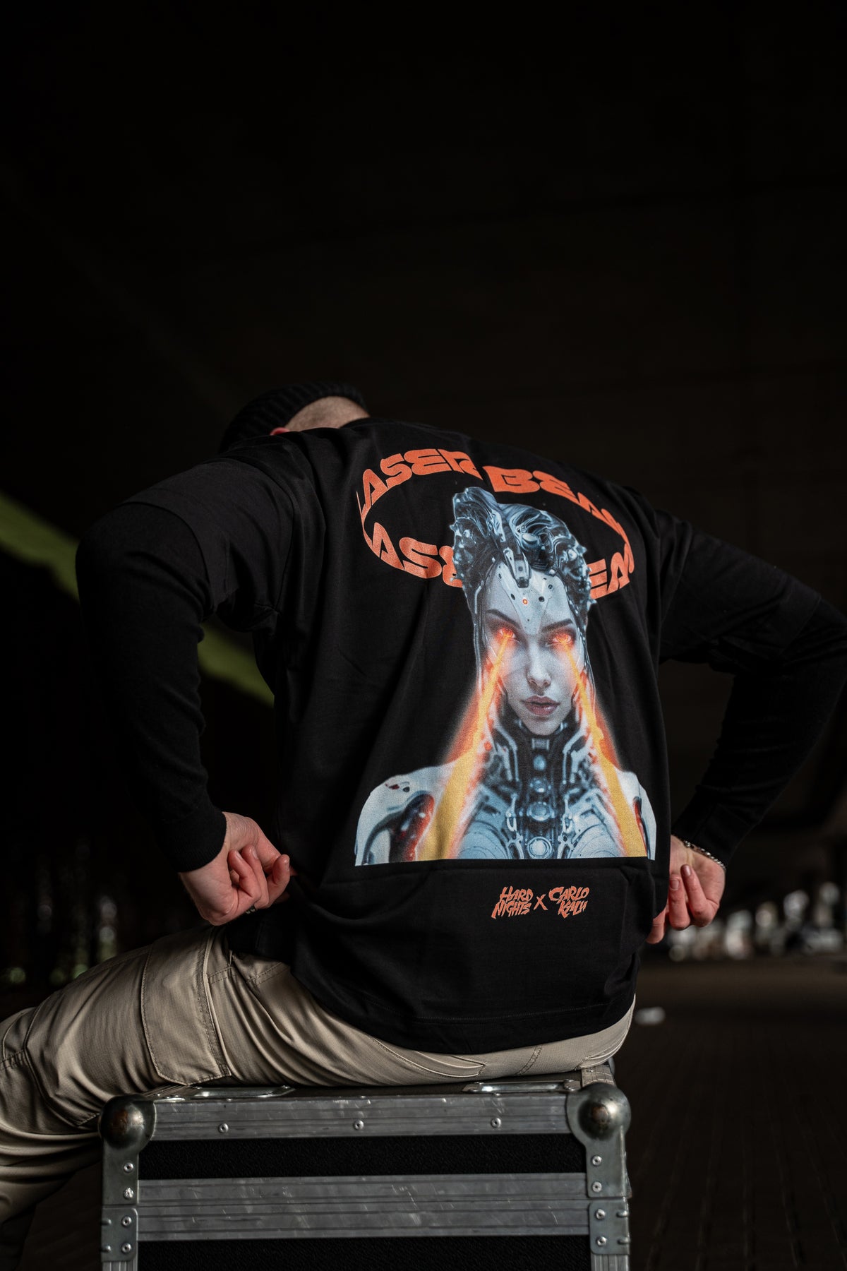 Carlo Kalu x Hard Nights: Laser Beam – T-shirt oversize