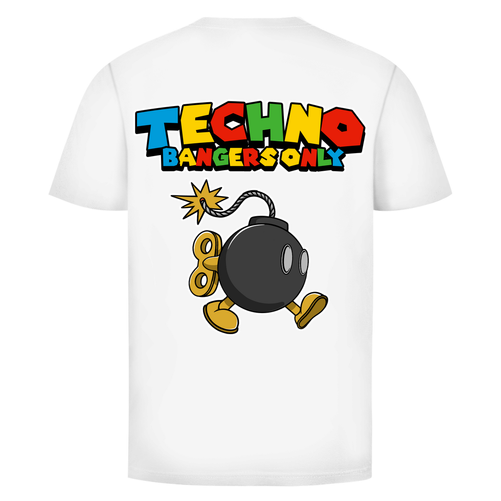 Techno Bangers Only Basic Shirt aus Bio-Baumwolle | White