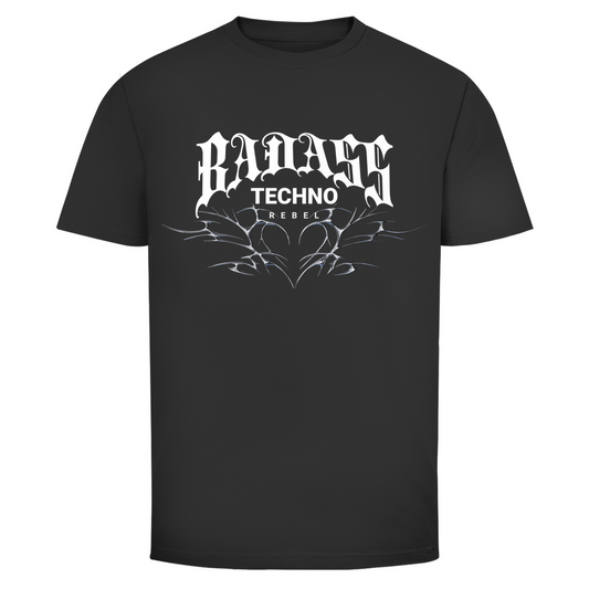 Badass Techno Rebel – Koszulka basic, na imprezy techno i rave | Czarny
