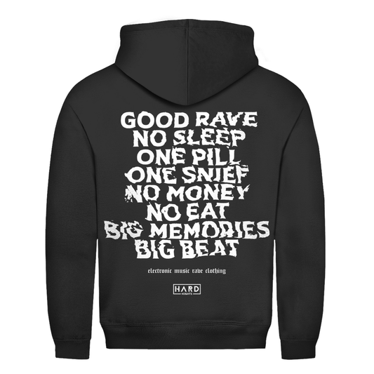 Hoodie voor techno en raves | Diepzwart