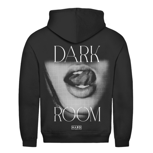 Bluza z kapturem basic, unisex, z bawełny, w stylu techno | Głęboka czerń