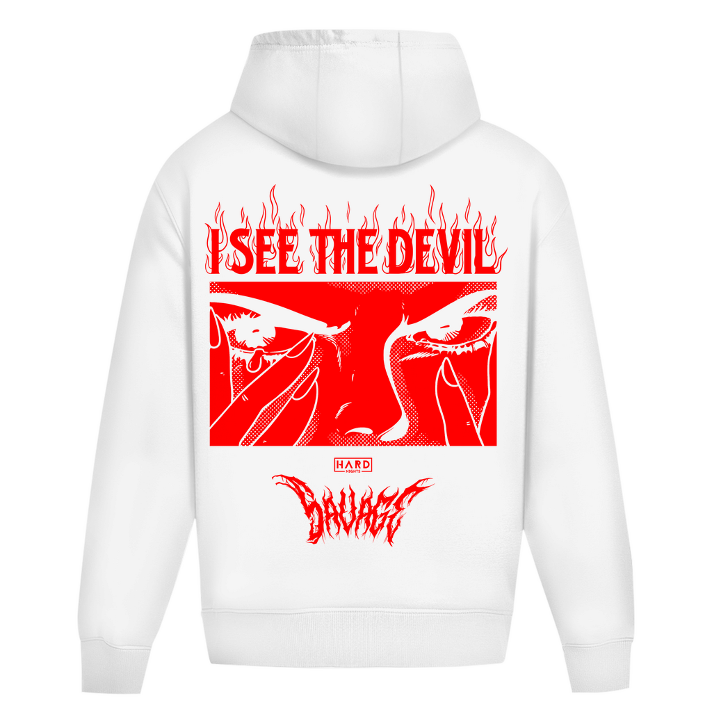 Unisex Oversized Hoodie für Techno und Rave aus Baumwolle | Arctic White