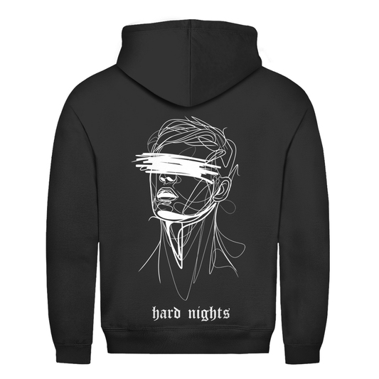Unisex basic hoodie van katoen voor festivals | Diepzwart