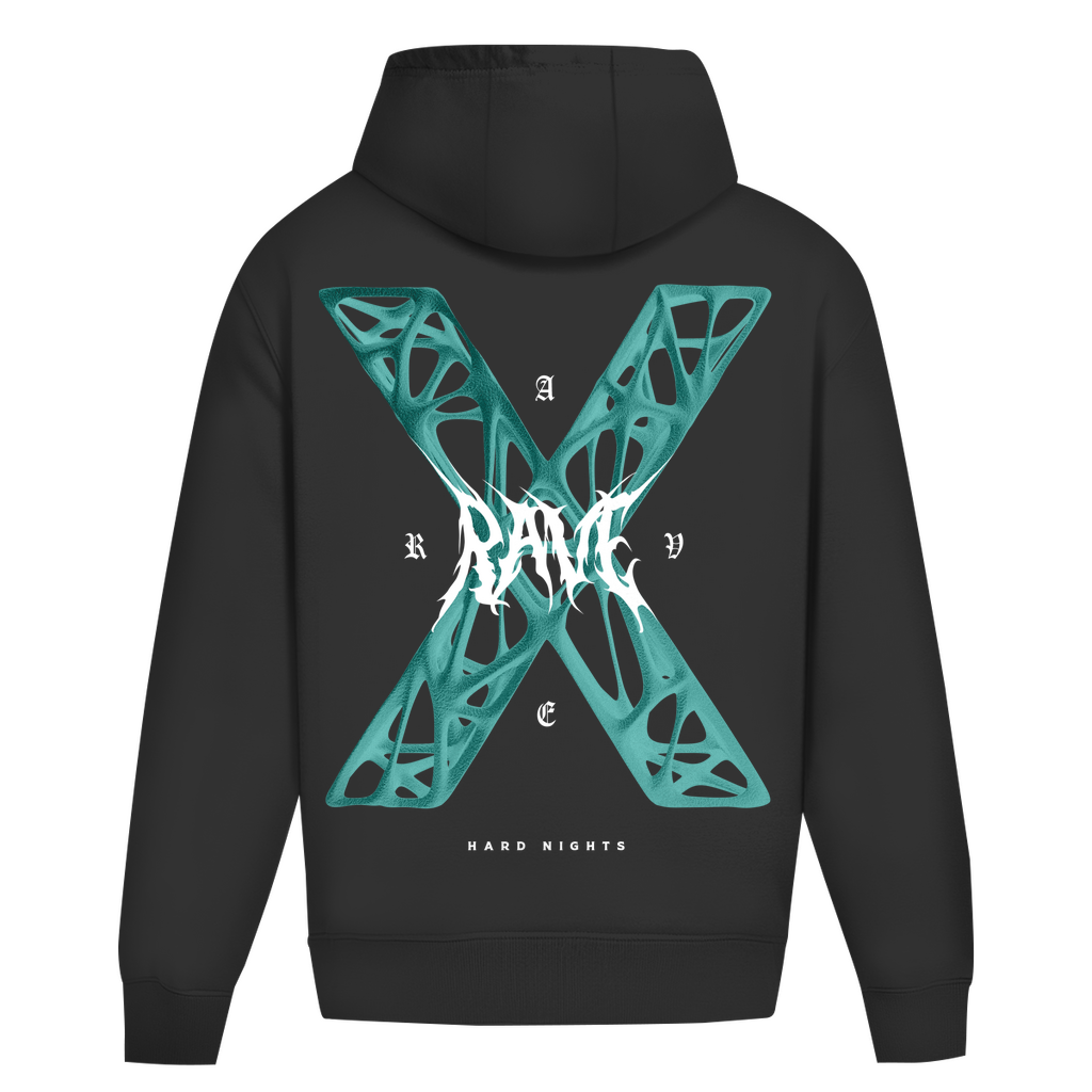 Rave X Oversized Hoodie aus 100% Baumwolle