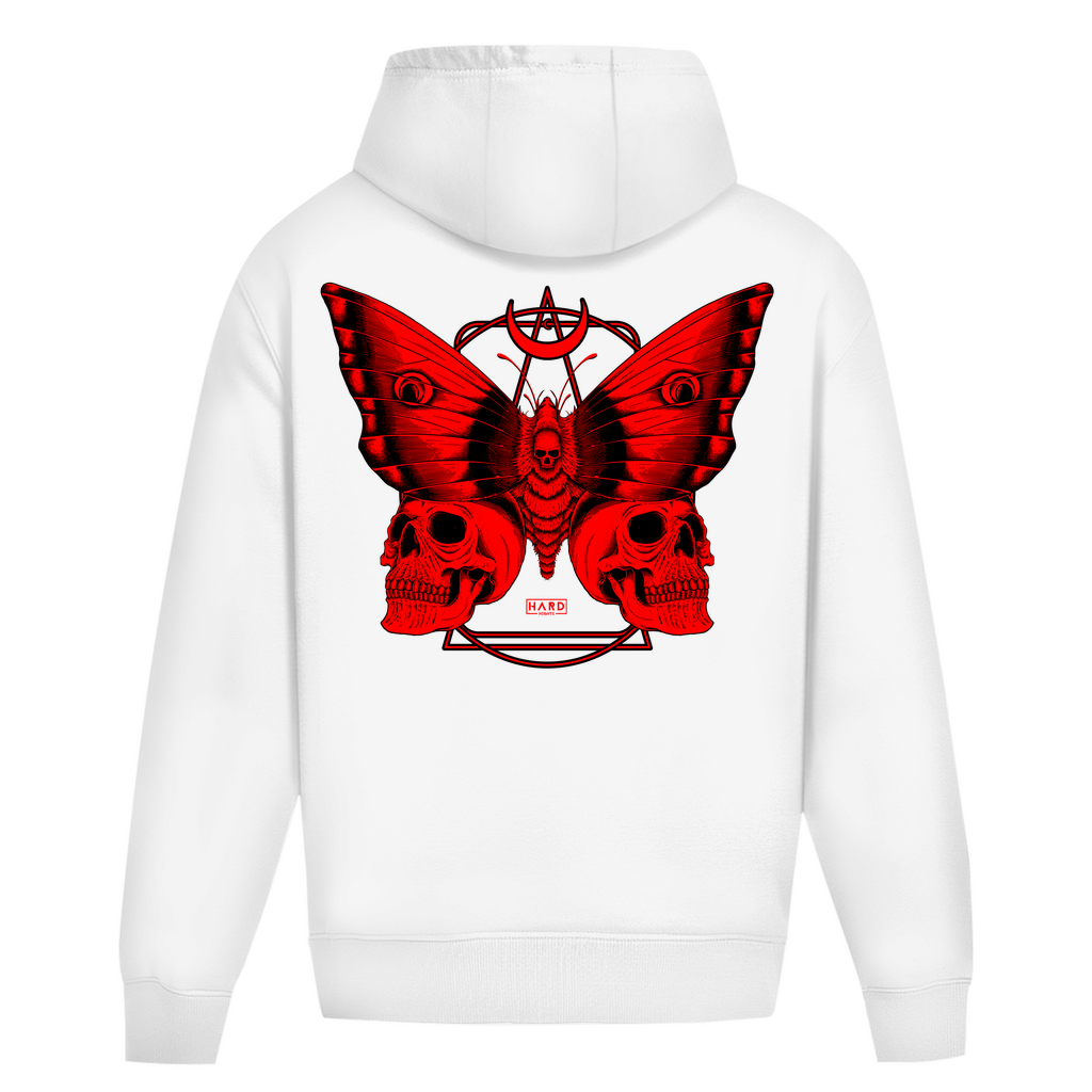 Oversized Hoodie aus 100% Baumwolle für Techno & Rave | Arctic White