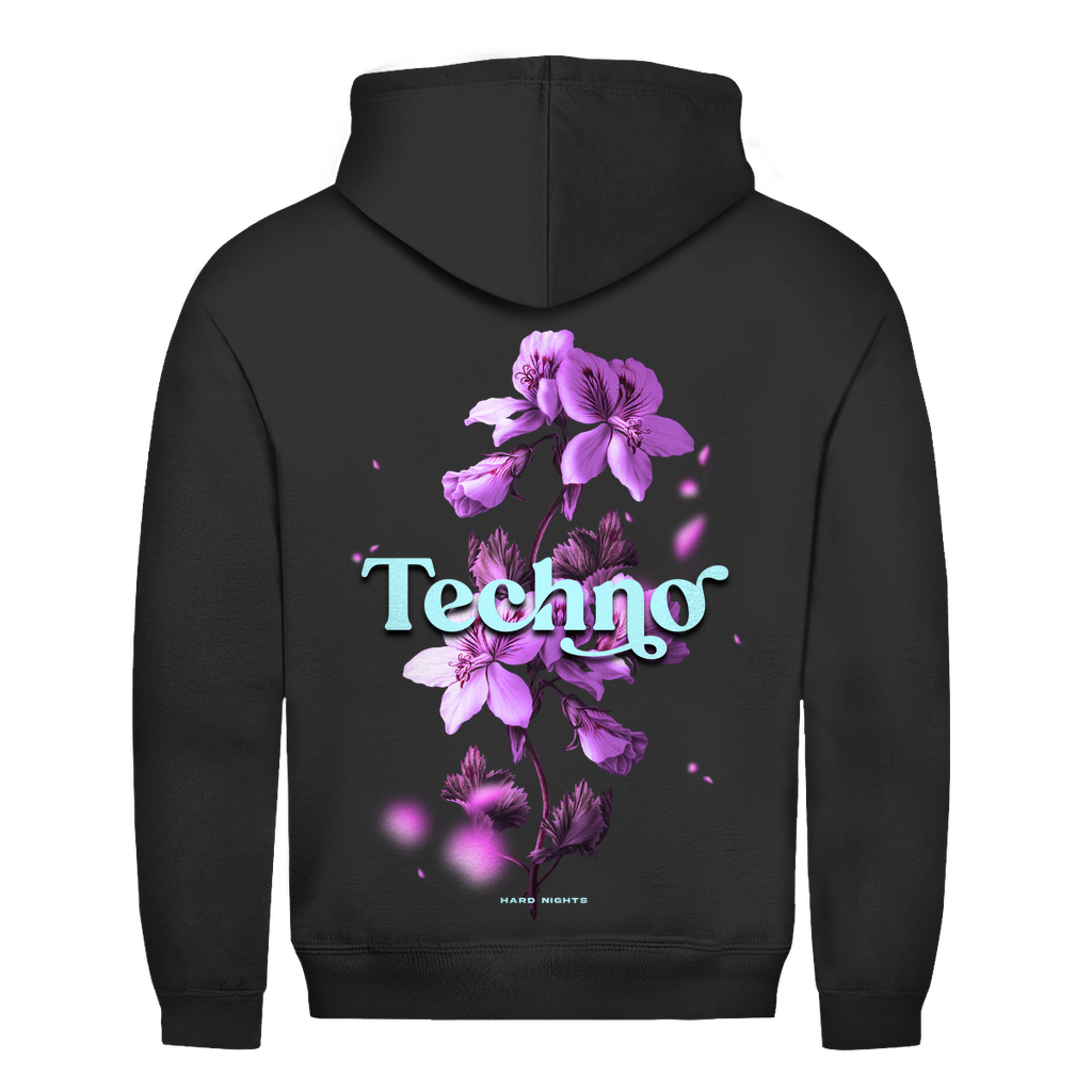 Techno Flowers – Sudadera básica