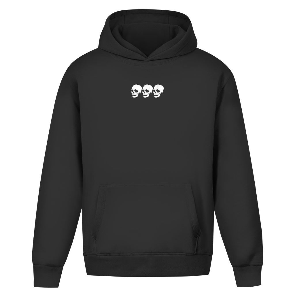 Born for Rave Oversized Hoodie Unisex Techno Baumwoll Hoodie : Deep Black
