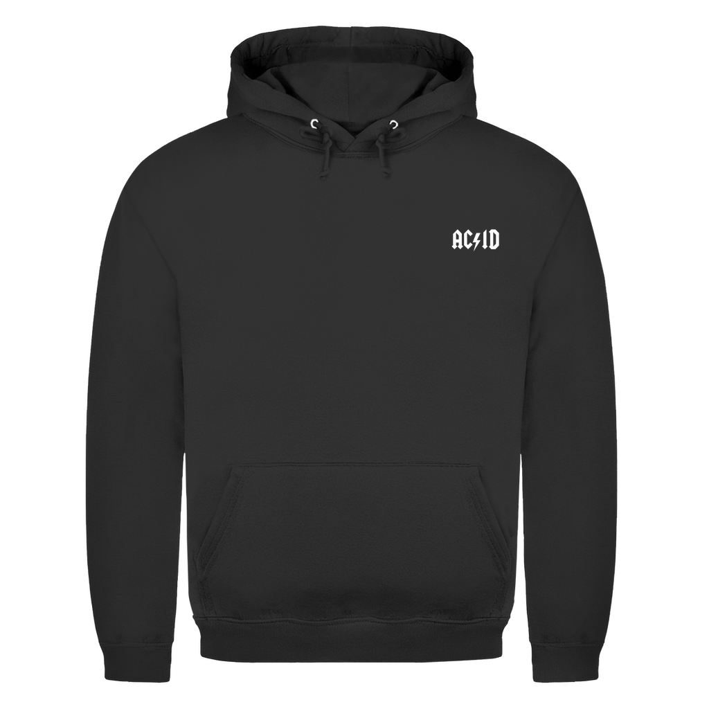 Techno Basic Hoodie aus Baumwolle für Rave und Streetwear | Jet Black
