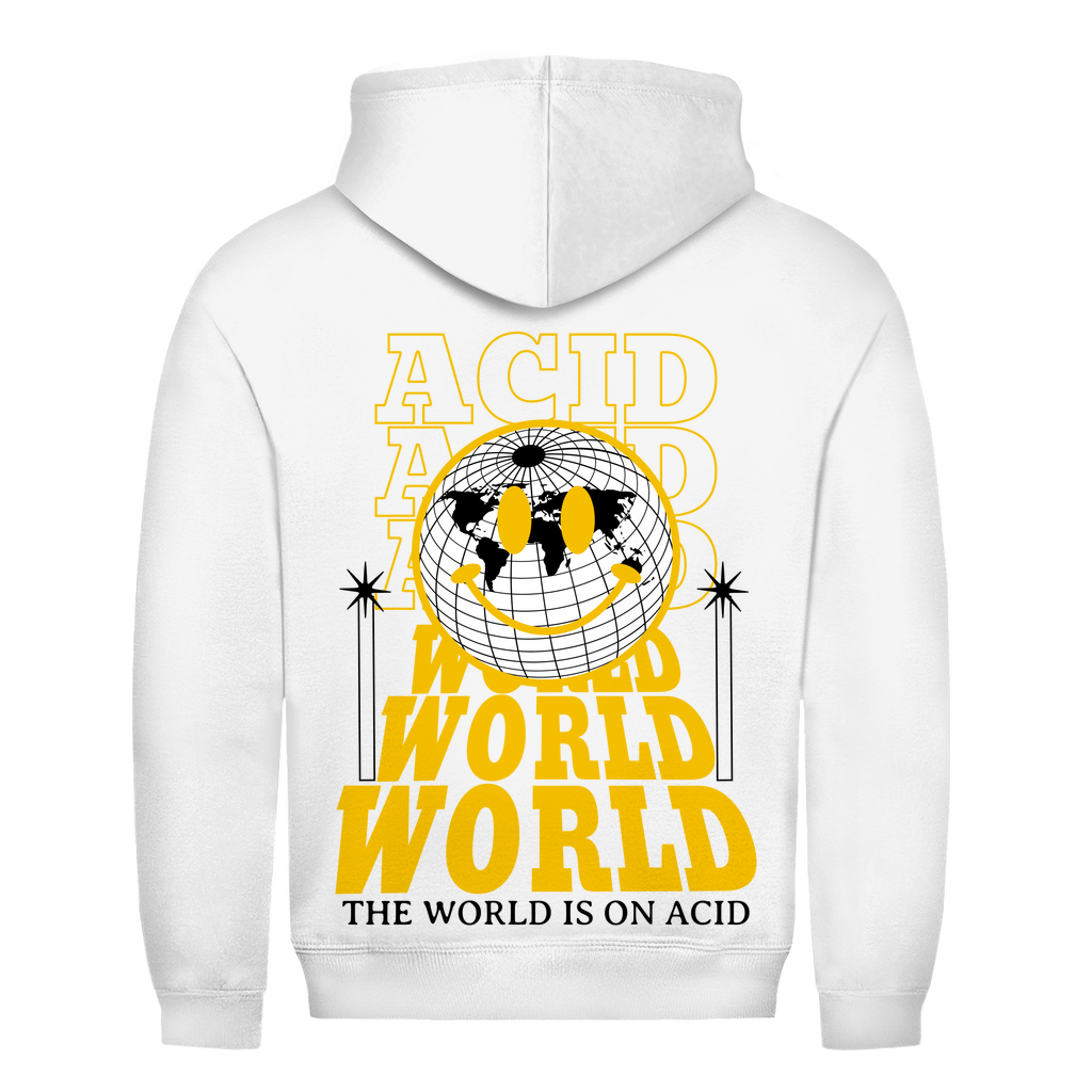 Baumwoll Hoodie für Techno und Rave mit Kapuzenshirt-Design | Arctic White