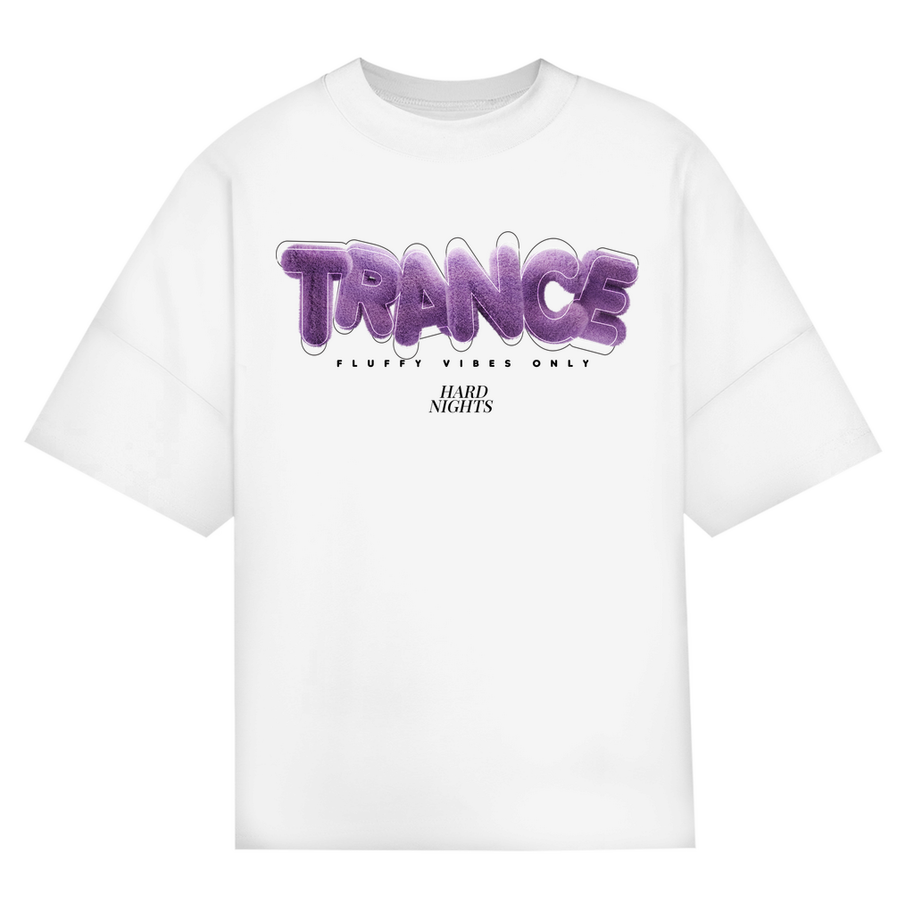 Trance – Maglietta oversize, unisex | Bianco