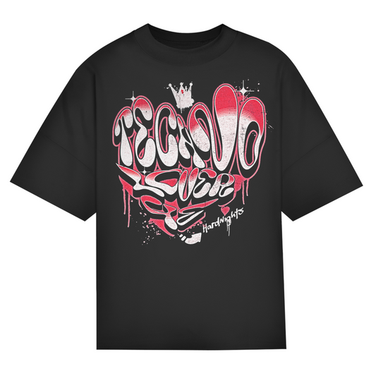Techno Lover 4ever – Maglietta oversize | Nero