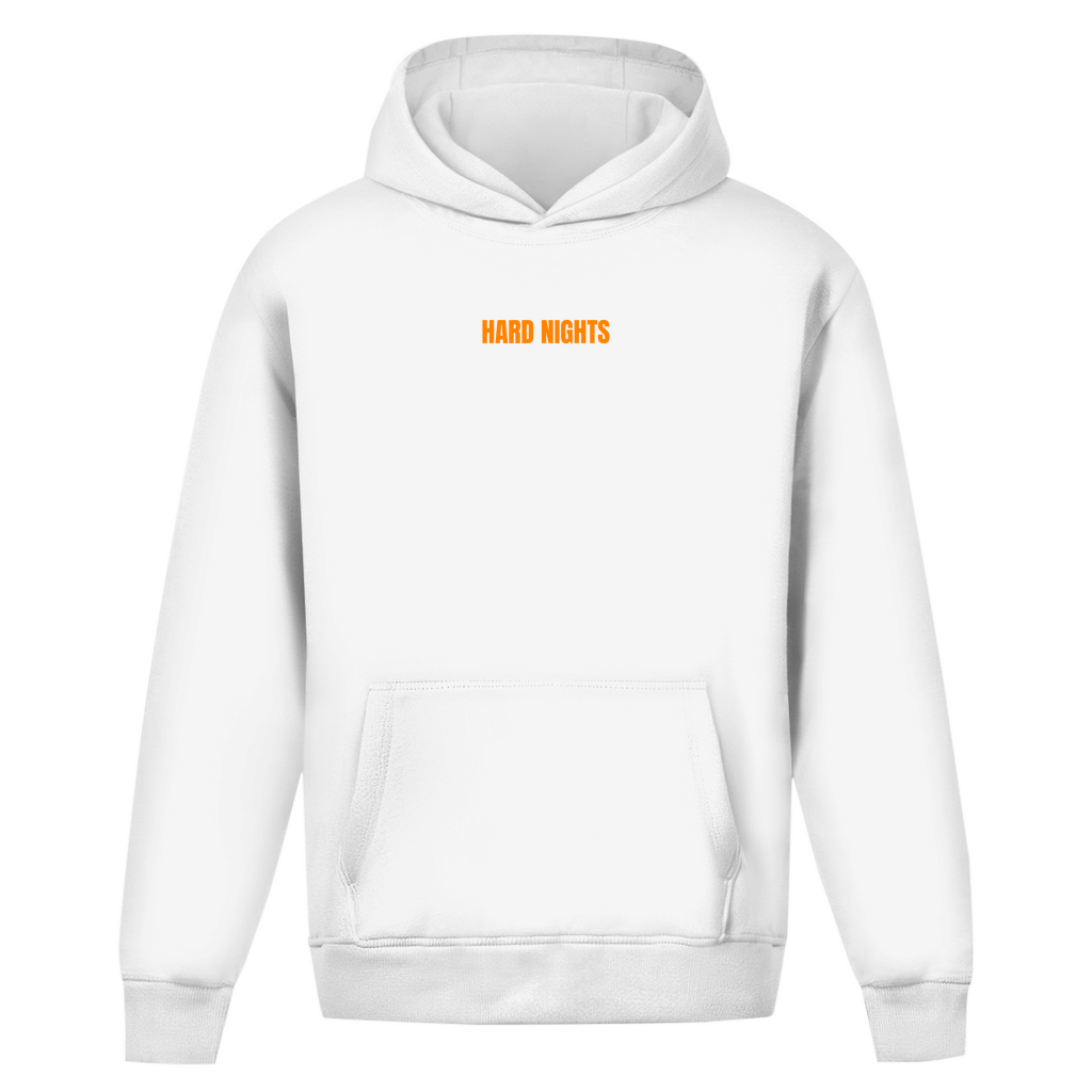Rave or Die Oversized Hoodie aus 100% Baumwolle | Arctic White