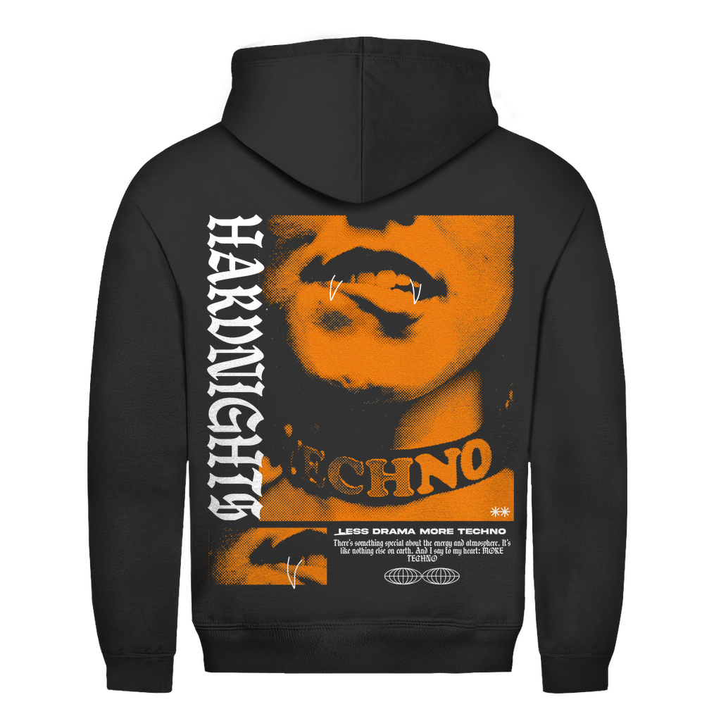 Felpa con cappuccio, per la techno