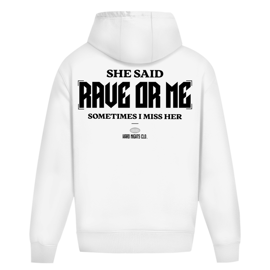 She Said Oversized Hoodie aus 100% Baumwolle | Arctic White